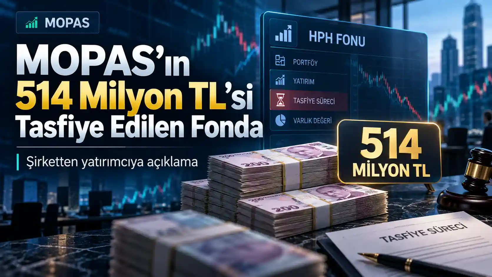 MOPAS’ın Hedef Portföy Para Piyasası Katılım Fonu’ndaki yaklaşık 514 milyon TL yatırımı